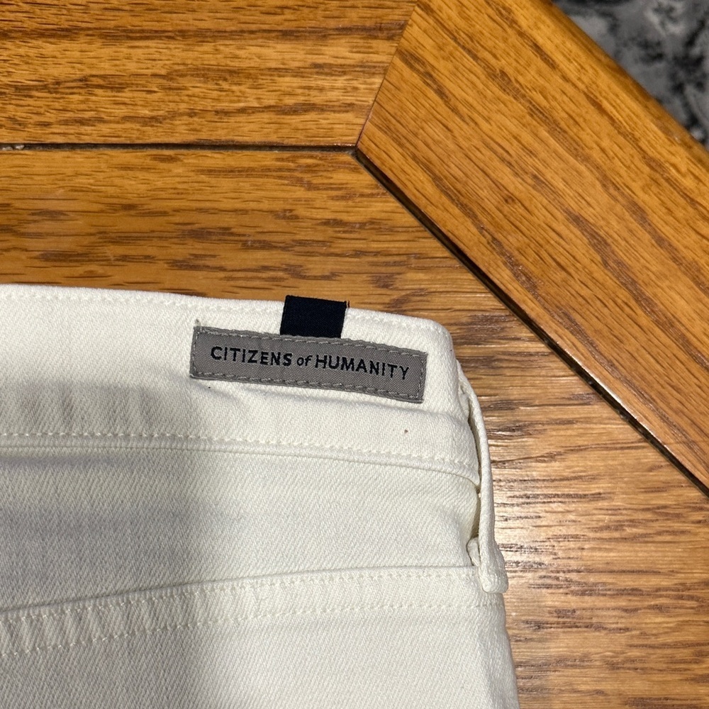 *CITIZENS OF HUMANITY* Off-White Rocket Crop High Rise Skinny Jeans Size 27 - Picture 3 of 11